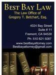 Gregory Thomas Betchart, experienced Business, Estate Planning attorney in Fremont, CA with 0 reviews